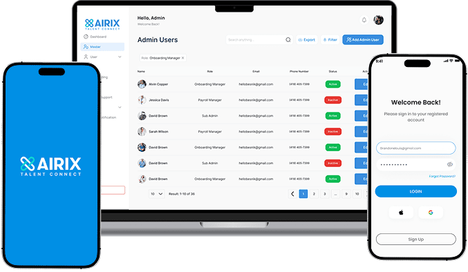 Airix platform screenshot